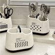 Cutlery Drainer and Holder with Multiple Compartments