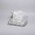 Bubble Tissue Box Holder with Bow and Bunny Figurine Home Decor Facial Tissue Holders
