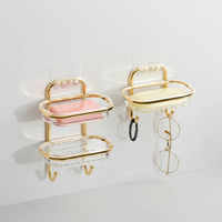 Luxury Double-Layer Wall Mounted Soap Holder with Drainage Design Home Organization Soap Dishes & Holders