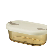 High Borosilicate Glass Food Container Microwave Safe Leak Proof with Lid Kitchen & Dining Food Storage Containers