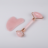 Anti Aging Face Roller and Guasha Stone Set Natural Jade Facial Massage Tool