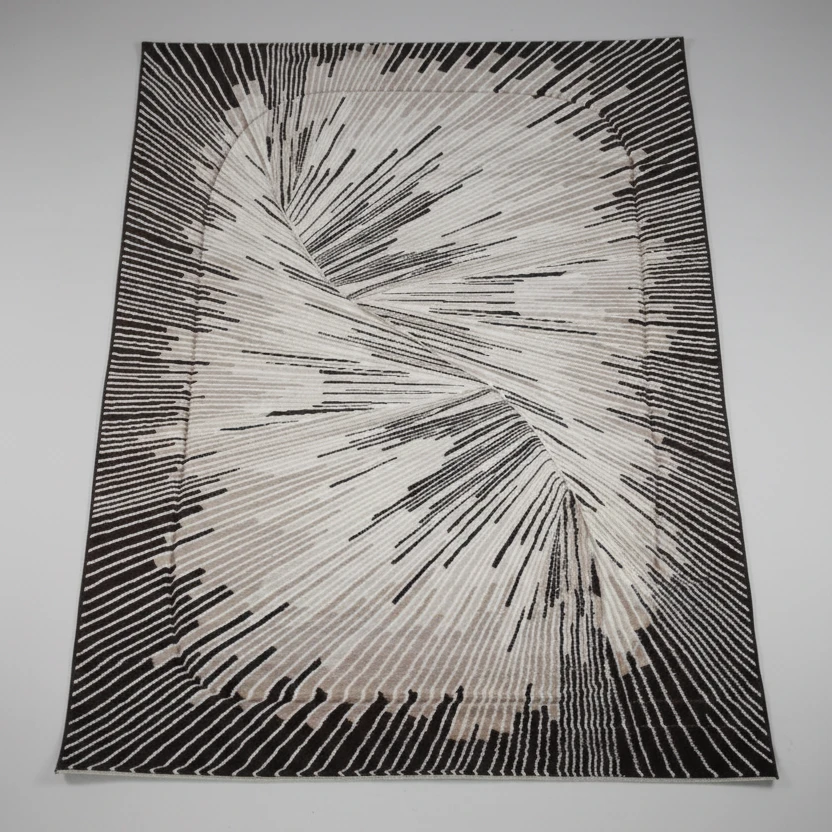 Paris Carpets Modern Design Abstract Patterns Grey Black White 7x10 Feet Home & Garden Rugs