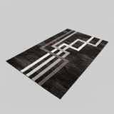 Paris Carpets Modern Design Abstract Patterns Grey Black White 7x10 Feet Home & Garden Rugs