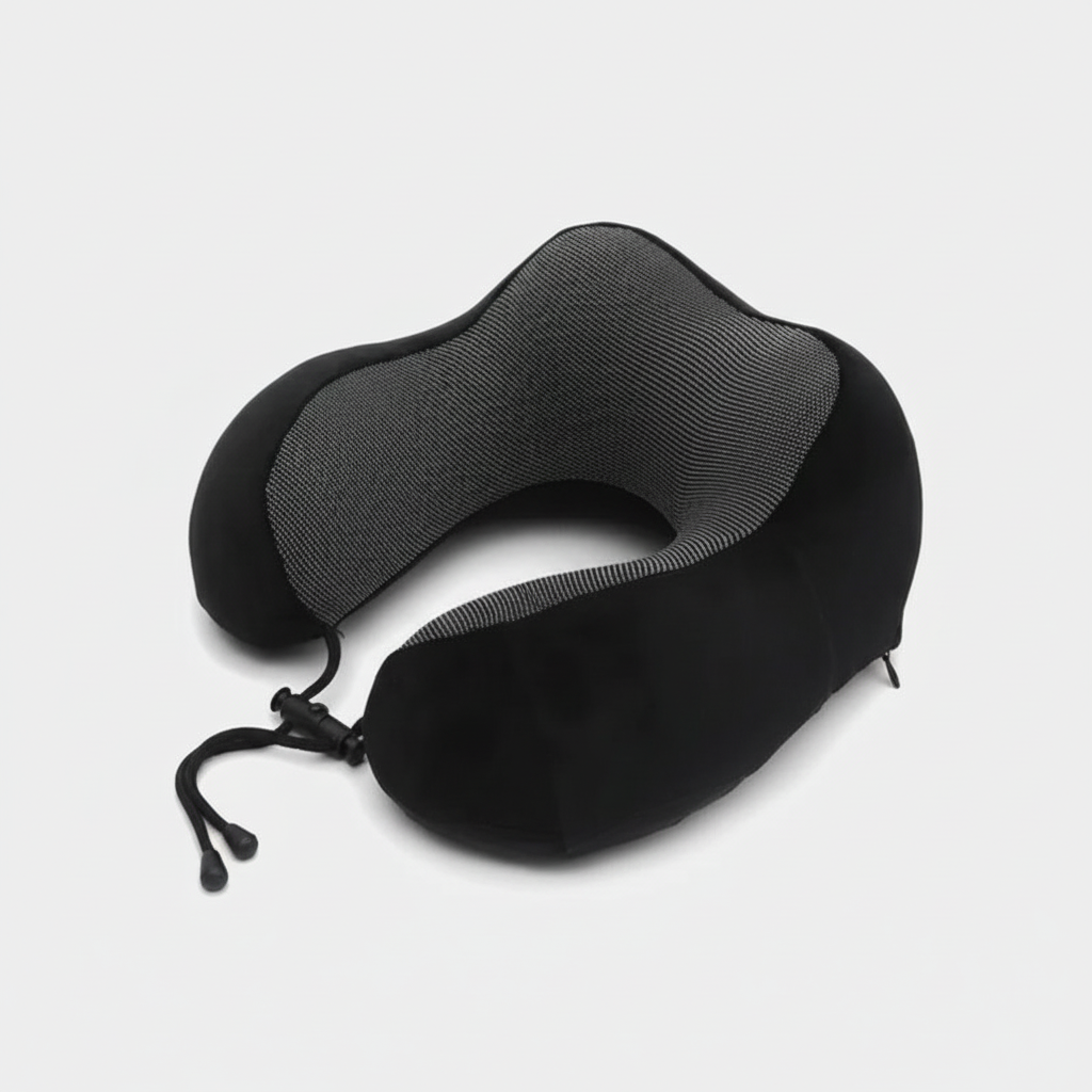 Memory Foam Travelling Neck Support Pillow U-Shape with Adjustable Strap