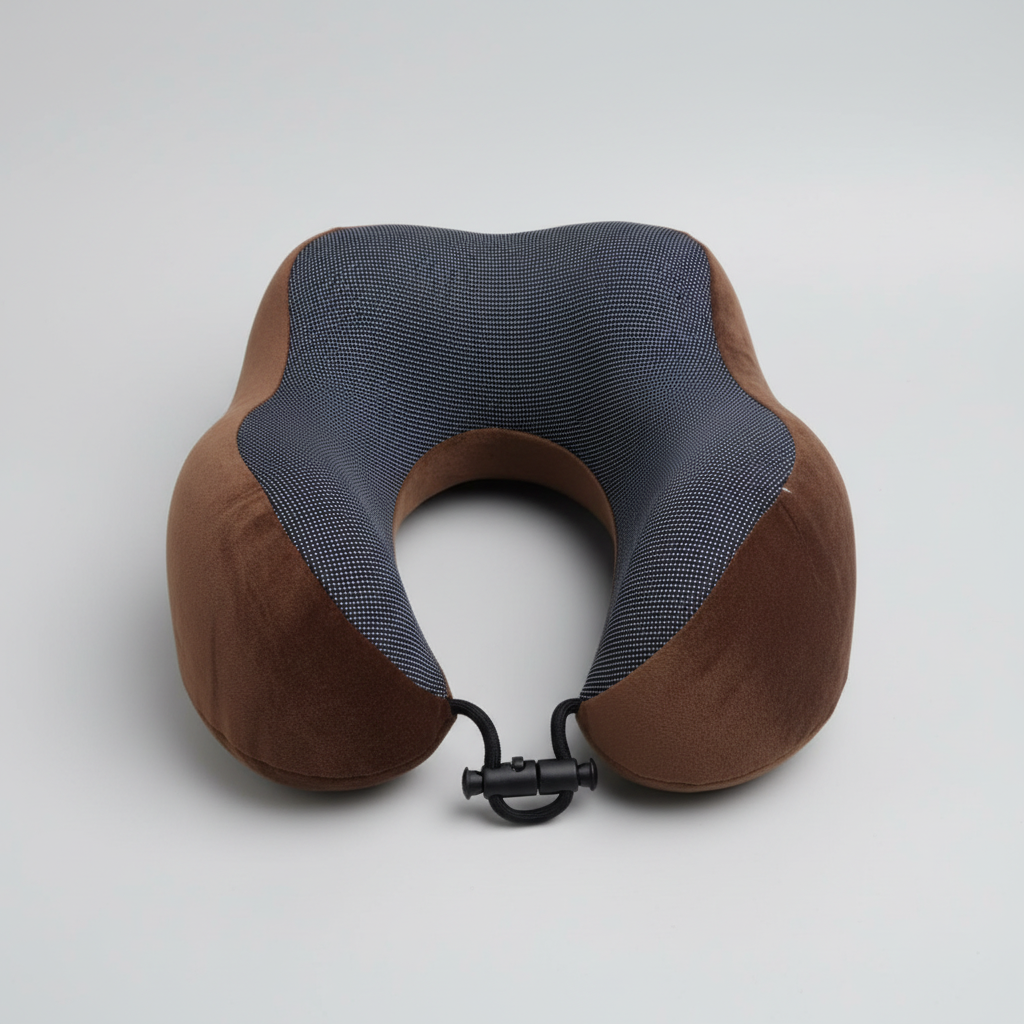 Memory Foam Travelling Neck Support Pillow U-Shape with Adjustable Strap