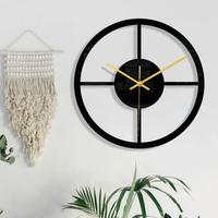 Fashion Wall Decor 3D Dimensional Black Acrylic Round Wall Clock 30cm Diameter Home & Garden Wall Clocks
