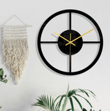 Fashion Wall Decor 3D Dimensional Black Acrylic Round Wall Clock 30cm Diameter