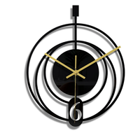 Fashion Wall Decor 3D Dimensional Black Acrylic Round Wall Clock 30cm Diameter Home & Garden Wall Clocks