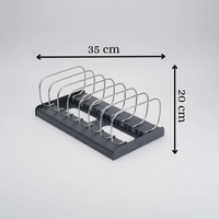 Organizer - Bakeware/Cookware with Divided Stainless Steel Stand Kitchen & Dining Kitchen Cabinet Organizers