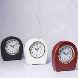 Table Clock - Elegant Leather Desk Clock with Engraving Option Home Decor Desk Clocks