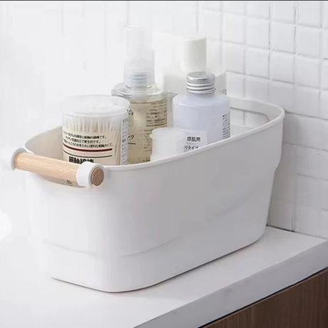 Storage Container - BPA-Free Plastic Multipurpose with Bamboo Handle Home & Garden Household Storage Containers