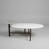 Modern Coffee Table - White with Dark Legs Furniture Coffee Tables