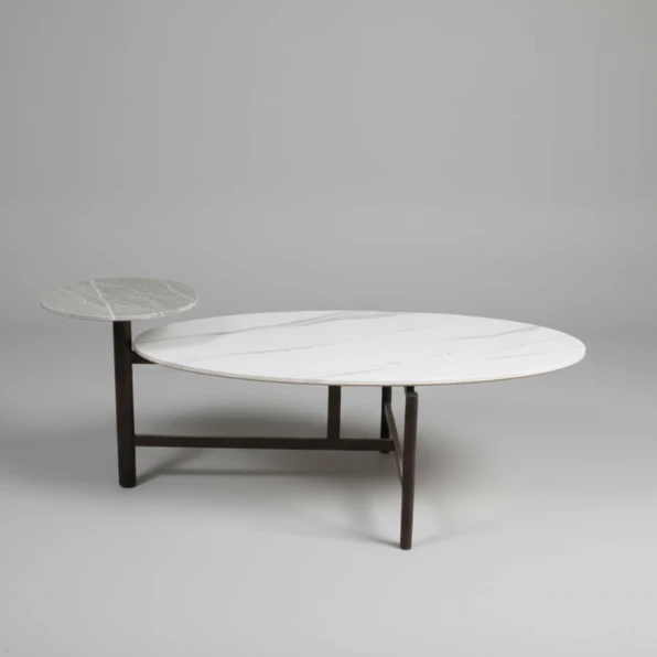 Modern Coffee Table - White with Dark Legs Furniture Coffee Tables