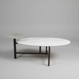 Modern Coffee Table - White with Dark Legs Furniture Coffee Tables