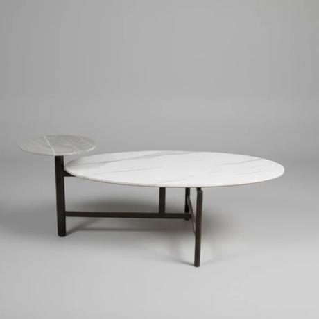 Modern Coffee Table - White with Dark Legs Furniture Coffee Tables