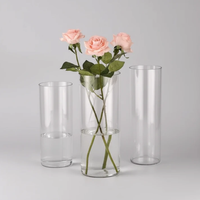 Vase - Modern Creative Clear Glass 35cm Home Decor Vases