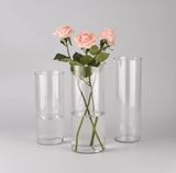 Vase - Modern Creative Clear Glass 35cm Home Decor Vases