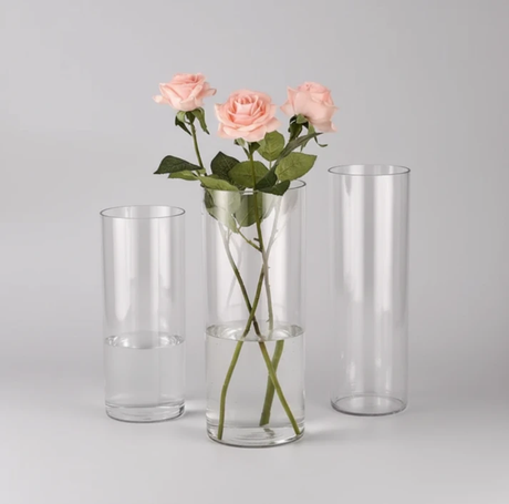 Vase - Modern Creative Clear Glass 35cm Home Decor Vases