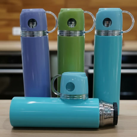 Flask - 500ml Unbreakable with Cup Lid Travel Accessories Flasks
