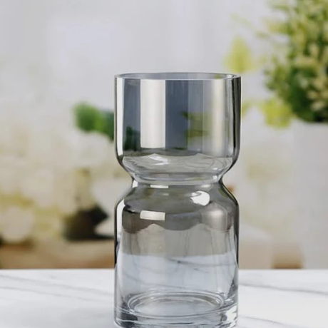 Nordic Dark Glass Vase - 28cm Modern Creative Design Home & Garden Vases