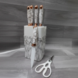 7 Piece Non-Stick Coated Knife Set with Marble Block Kitchen & Dining Kitchen Knives