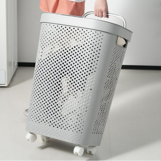 Rolling Laundry Hamper with Lid and Wheels