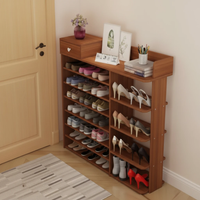 Multi-Layer Shoe Rack Storage Organizer with Top Shelf 100cm Home & Garden Shoe Racks