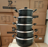 James Pot Black Cookware Set 5-Piece with Granite Finish Kitchen & Dining Cookware Sets