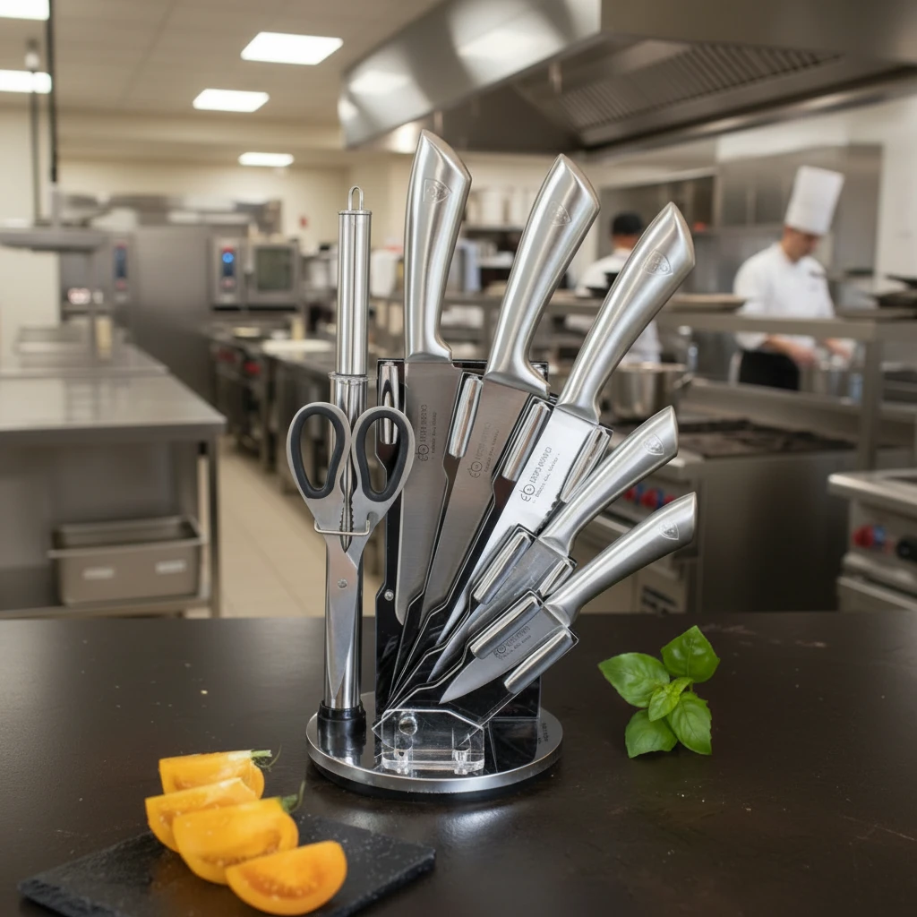 Top Chef 8-Piece Professional Knife Set with Rotating Stand Kitchen & Dining Kitchen Knives