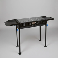 Portable Folding Charcoal BBQ Grill Large with Side Trays Home & Garden Outdoor Grills