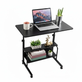 Adjustable Height Study Laptop Table with Wheels Mobile Desk Home & Garden Desks