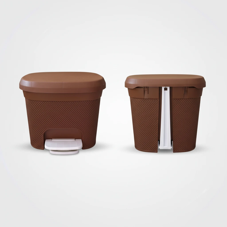 Star 30L Pedal Bin Rattan Weave Texture Foot Pedal Trash Can Home & Garden Trash Cans