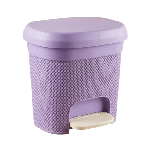 Star 30L Pedal Bin Rattan Weave Texture Foot Pedal Trash Can Home & Garden Trash Cans