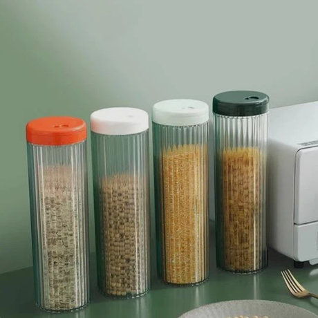 Acrylic Spaghetti Noodles Storage Jar Airtight Lid Transparent Tall Canister Kitchen & Dining Food Storage Containers