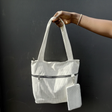Casual Corduroy Shoulder Tote Bag with Detachable Mini Coin Purse 29x9x30cm White Brown Black Bags & Accessories Tote Bags