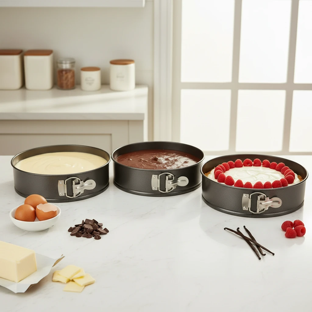 Round Nonstick Cake Pan Set Six Tins For Home Bakers households Cake Pans & Molds