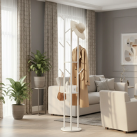 Golden Metal Coat Tree Stand 30x170cm Hallway Space Saving Home Furnishings Coat & Hat Racks