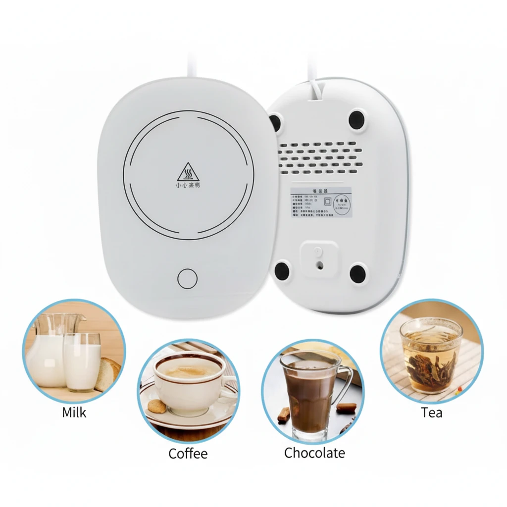 XZT USB Cup Warmer Heating Pad Gravity Sensor Auto On Off 16W Coffee Tea Milk Chocolate White Green Pink Kitchen & Dining Beverage Warmers