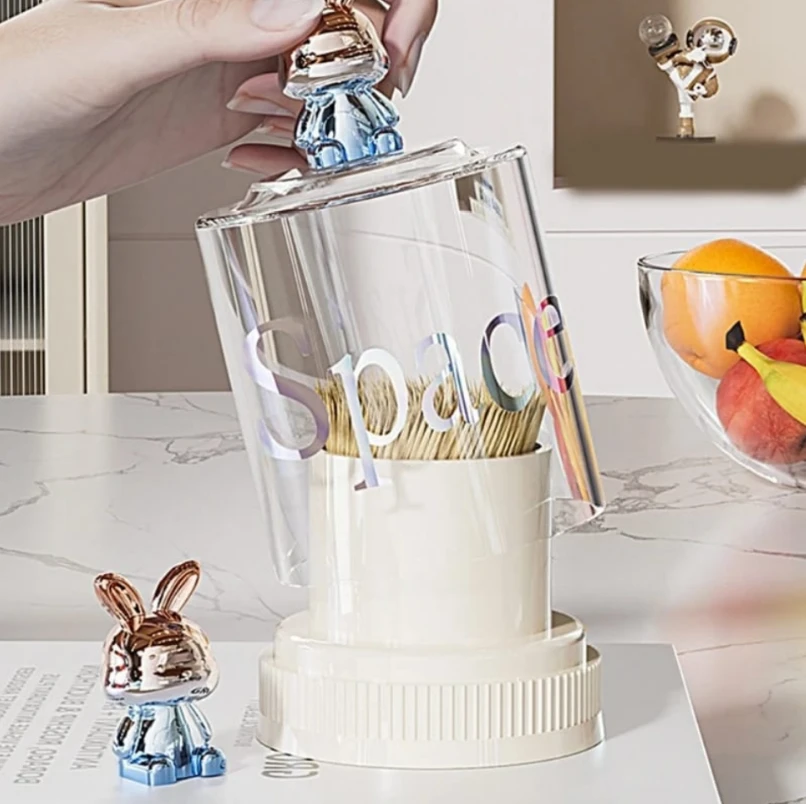 Rabbit Toothpick And Cotton Swab Holder Desktop Organizer Home & Garden Toothpick Holders