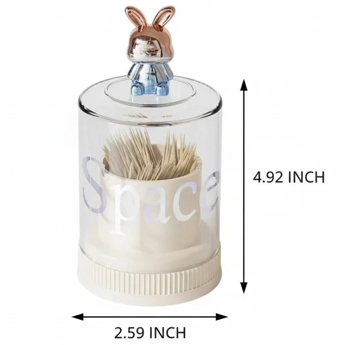 Rabbit Toothpick And Cotton Swab Holder Desktop Organizer Home & Garden Toothpick Holders