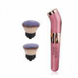 Electric 360° Rotating Makeup Brush 2-Head Set Rose Gold Battery Operated Home & Garden Makeup Brushes