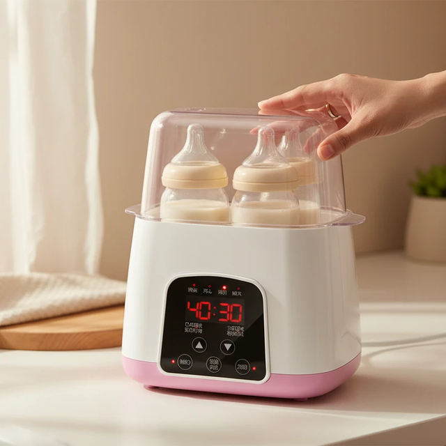 6-in-1 Baby Bottle Warmer Steriliser Thermostat AnyBaby Pink Blue 24x19x14cm Home & Garden Bottle Warmers & Sterilizers