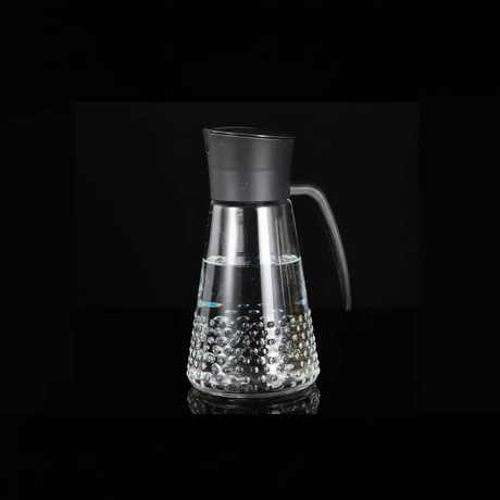 630ml Auto-Open Glass Oil Dispenser Hobnail Conical Bottle Vinegar Soy Sauce Grey Teal Kitchen & Dining Oil Dispensers