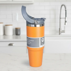 Tumbler - 890ml Double Wall Vacuum Insulated Stainless Steel with Handle Kitchen & Dining Tumblers
