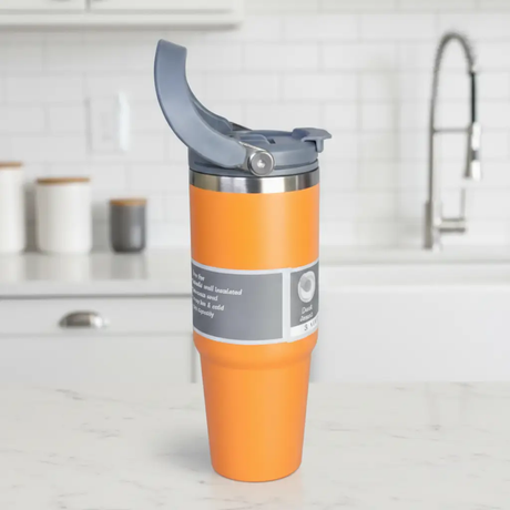 Tumbler - 890ml Double Wall Vacuum Insulated Stainless Steel with Handle Kitchen & Dining Tumblers