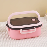 Lunch Box - Double Layer 1400ml Leak-Proof Microwave Safe with Cutlery Set Kitchen & Dining Lunch Containers