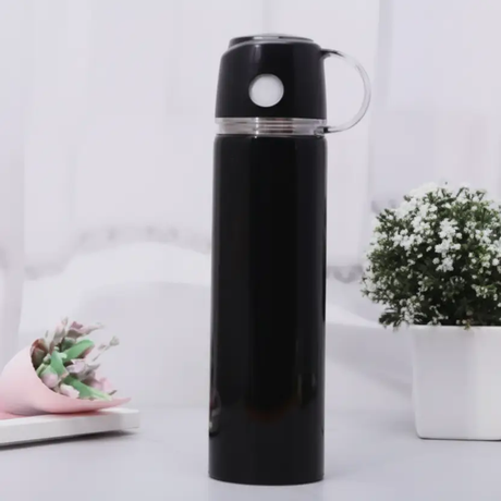 Thermo Flask - Water 500ml Stainless Steel Vacuum Insulated Black Blue Pink Purple Green Kitchen & Dining Thermoses