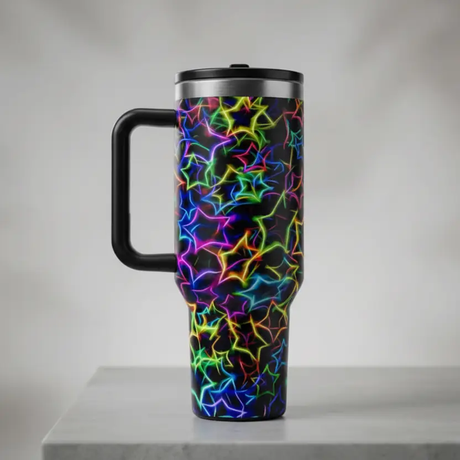 Tumbler - Stanley Design 1.18L Starway Effect Insulated Cold Hot Iced Mug with Handle Kitchen & Dining Tumblers
