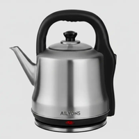 Electric Kettle - Ailyons 5.7L Stainless Steel Fast Boil with Auto Shut-Off Silver Electronics Electric Kettles