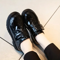 Kids School Shoes - Unisex Black Patent Leather Oxford Velcro Strap Sizes 27-38 Kids & Baby Baby & Children's Shoes